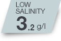 Low salinity 3,2g/l