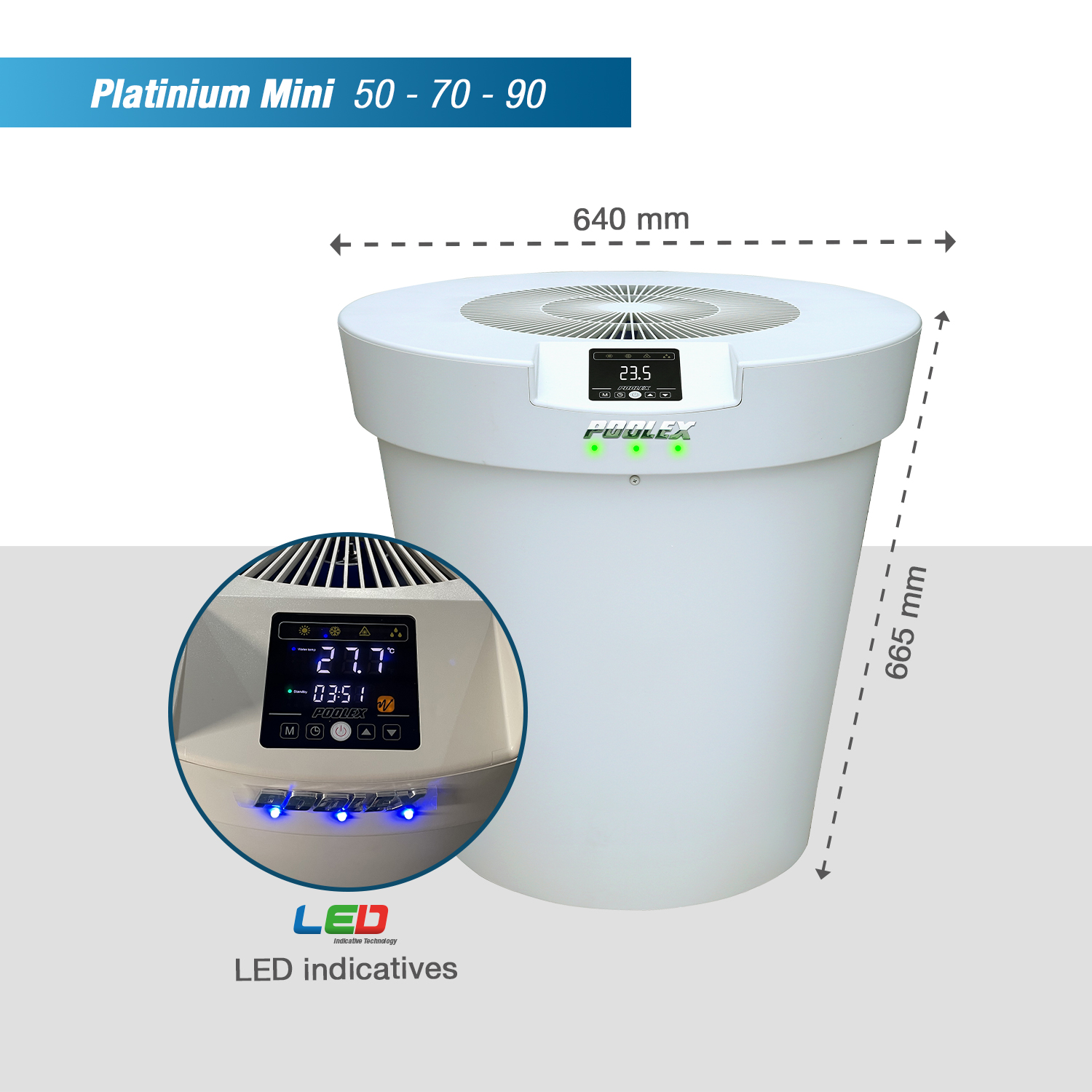 Poolex Platinium Mini dimensions