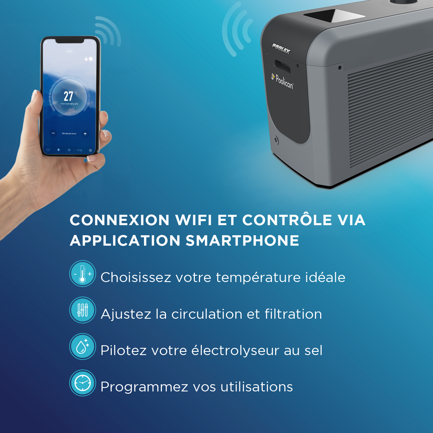 Poolican connecté smartphone